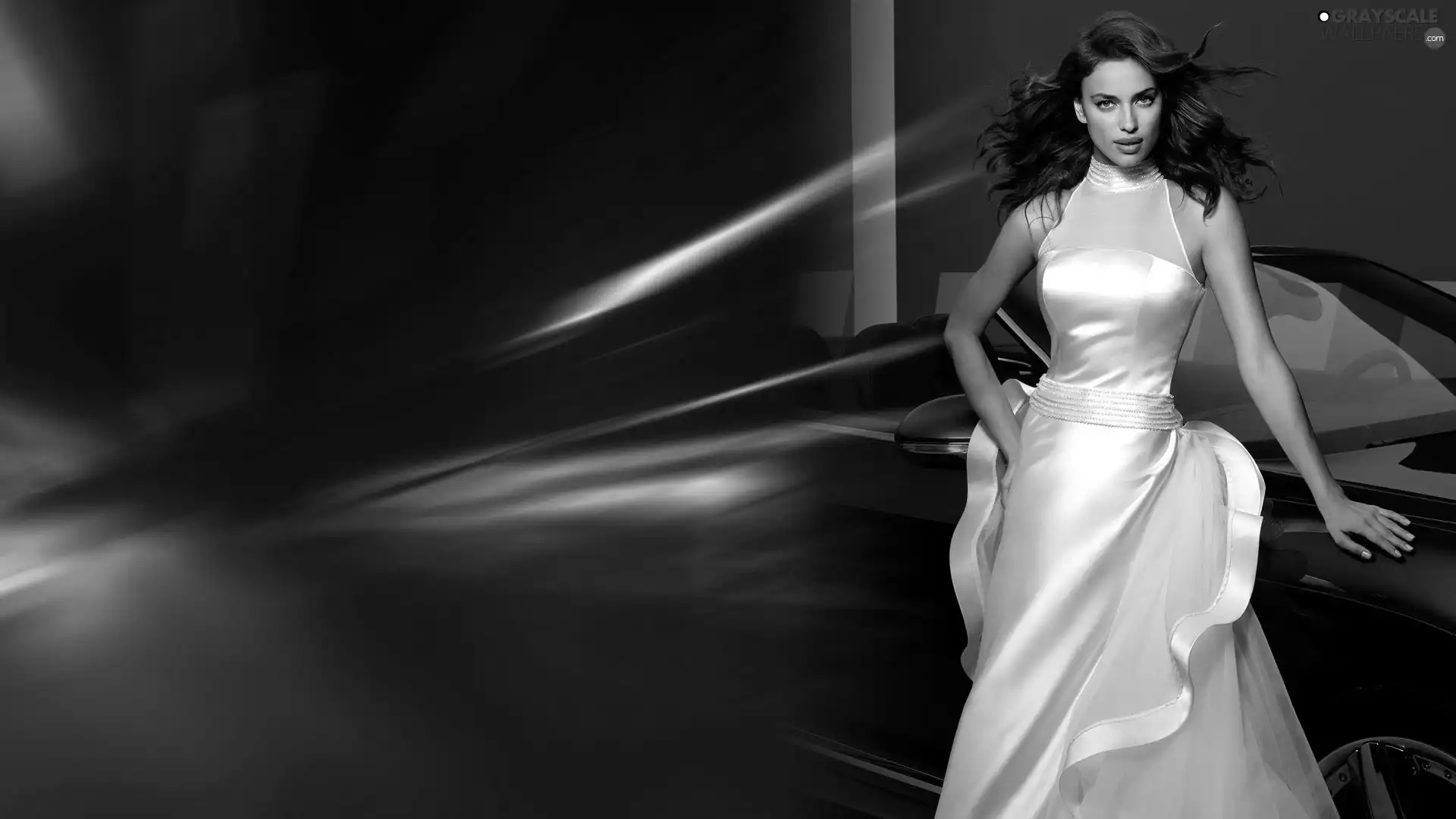 Irina Shayk, Dress, young lady, White