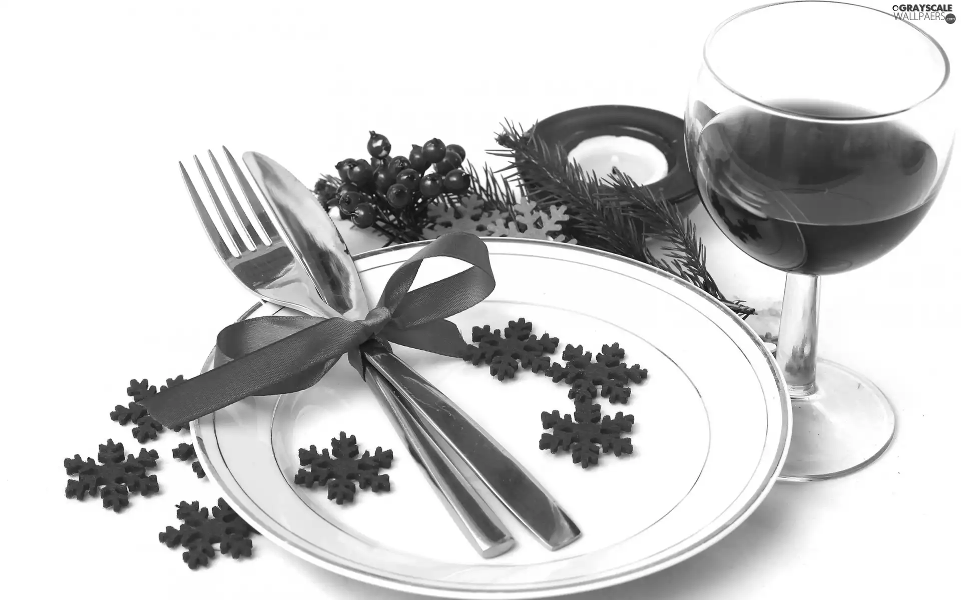 Christmas, table, Wine, cover