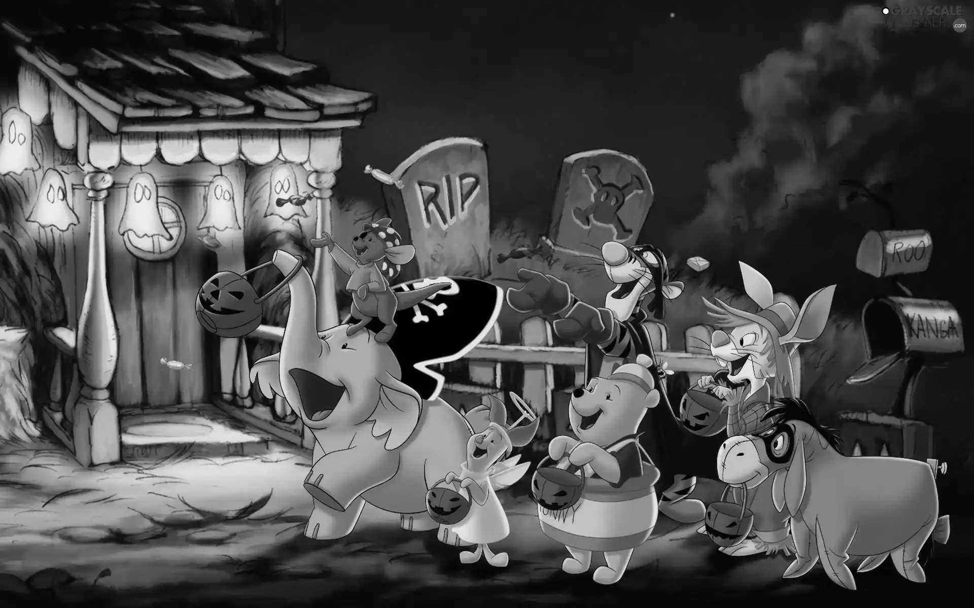 halloween, friends, Pooh and Heffalumps, Winnie the Pooh