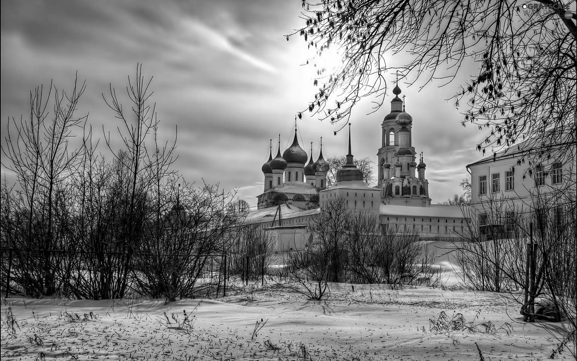 winter, Cerkiew, cloister