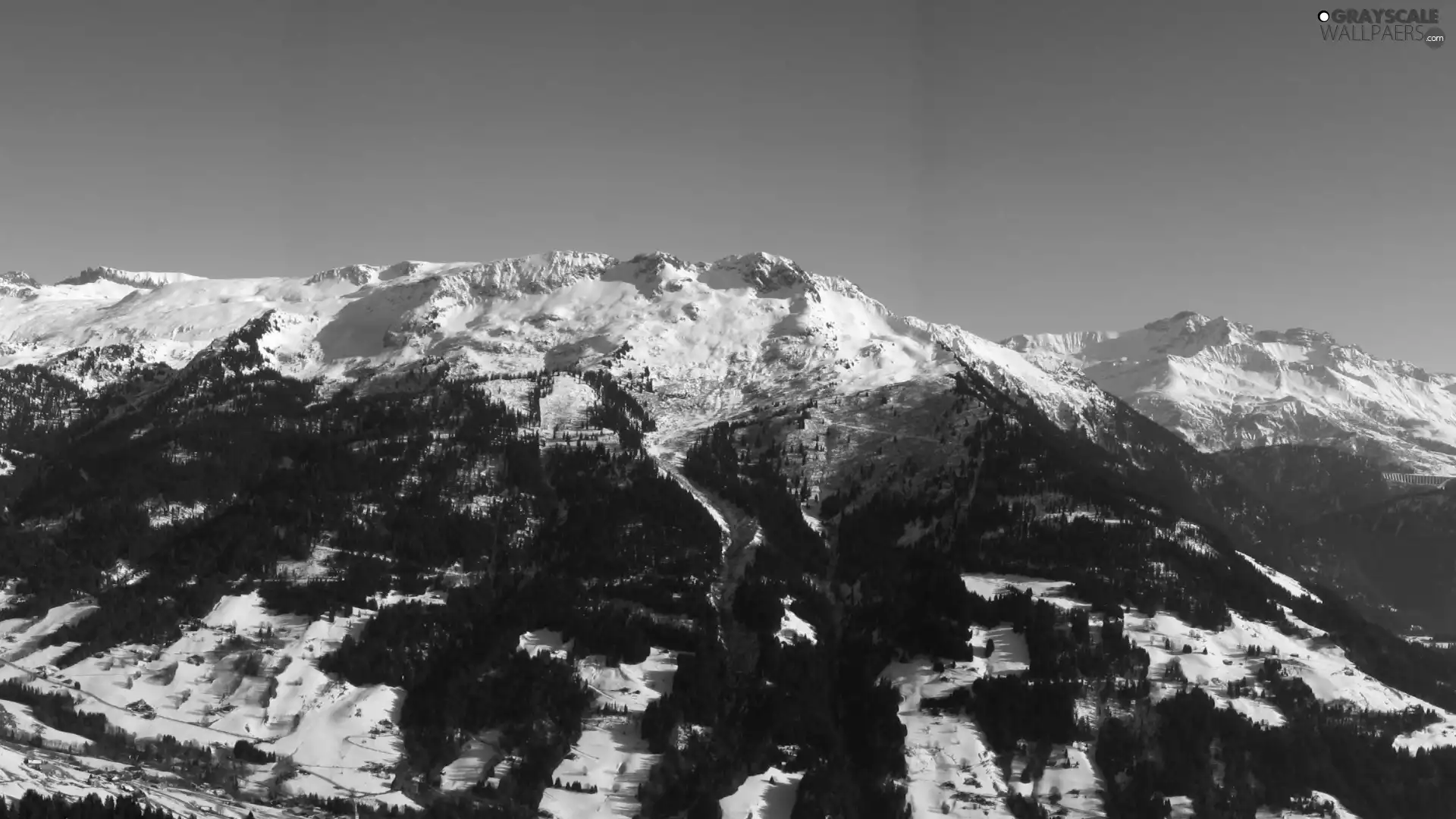 winter, mountainous, landscape