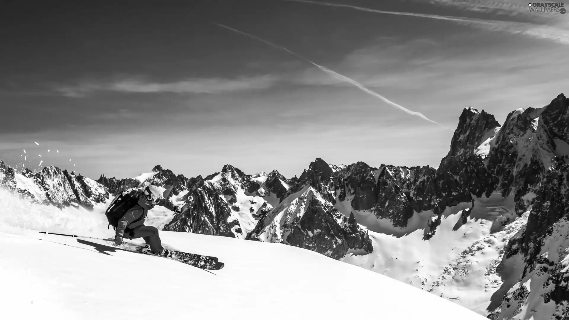 winter, skiing, Mountains