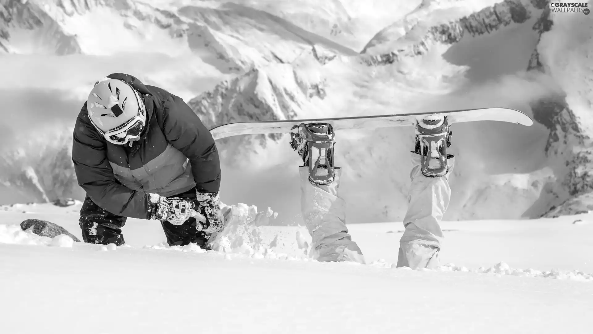 Snowboarding, Funny, snow, winter, Mountains, People
