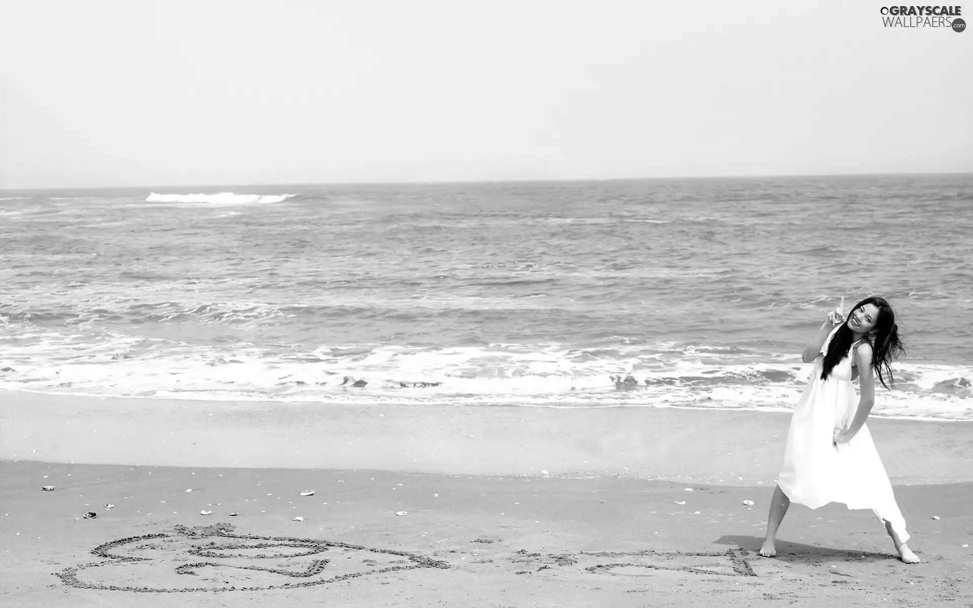 Women, Beaches, sea