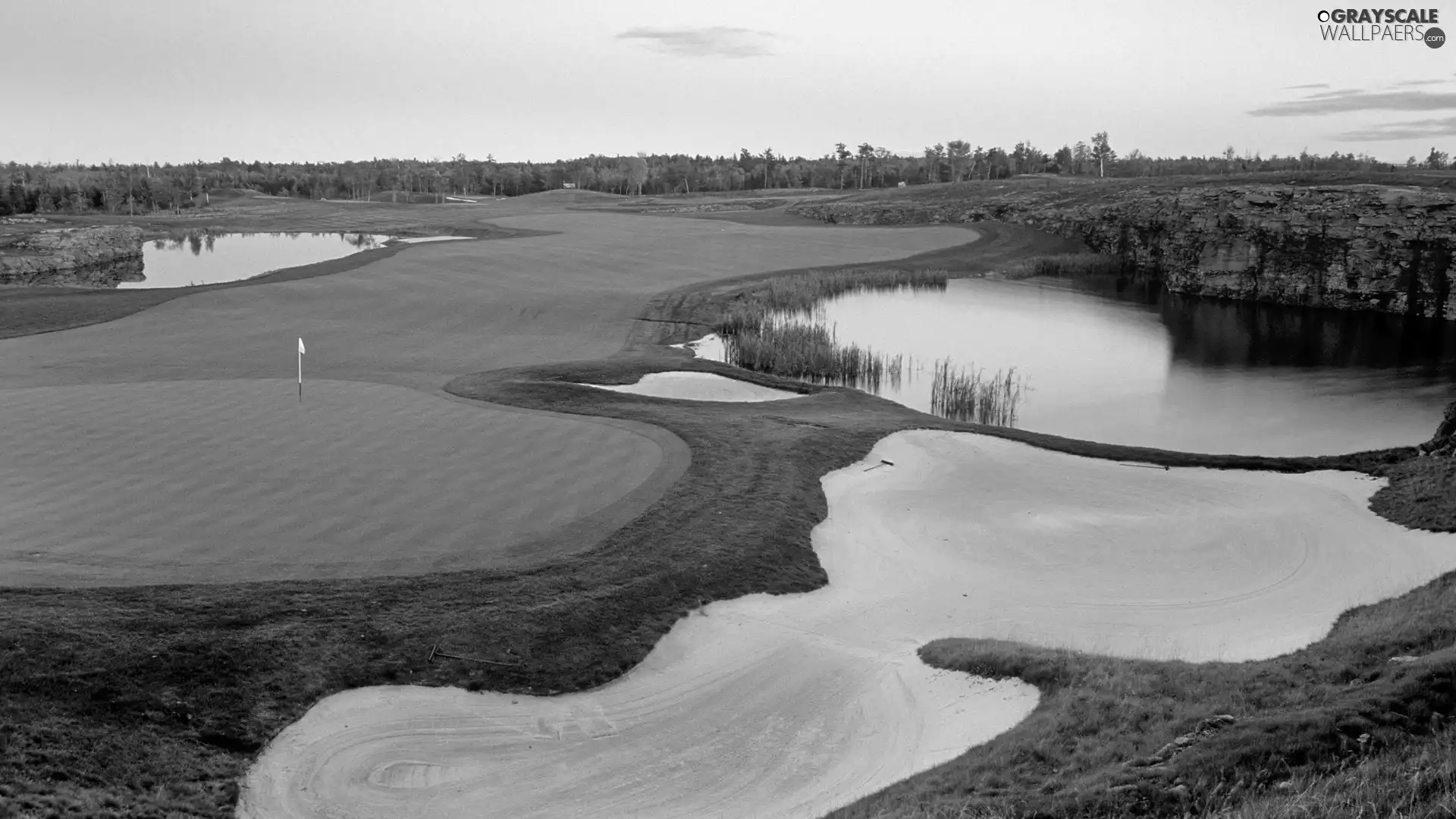 Field, ponds, woods, Course