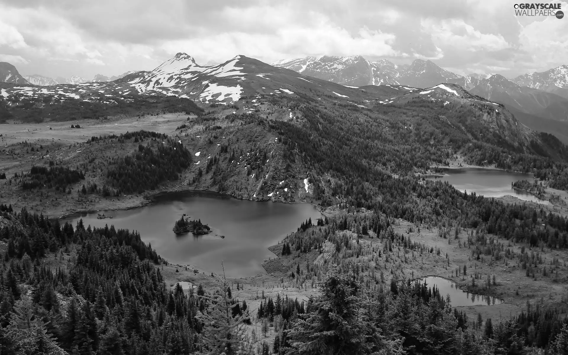 Island, Mountains, viewes, woods, trees, lakes