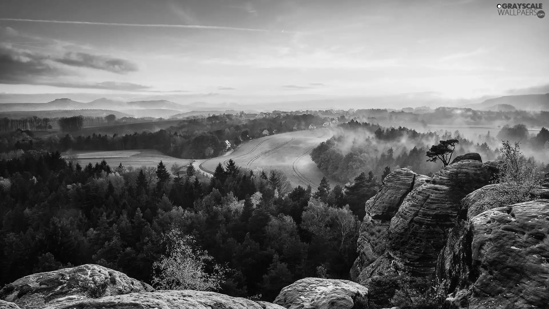 Great Sunsets, rocks, woods