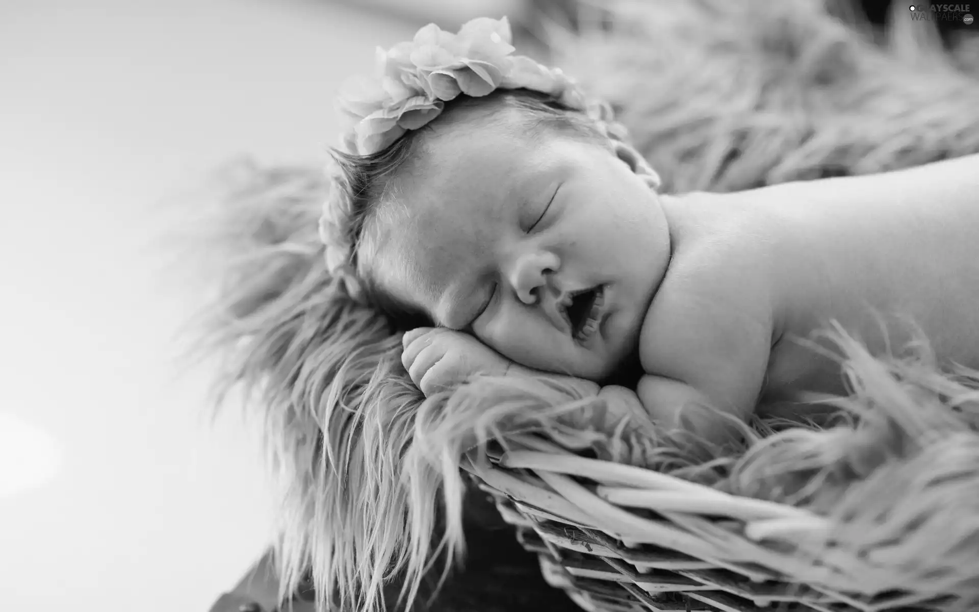 wreath, Sleeping, baby