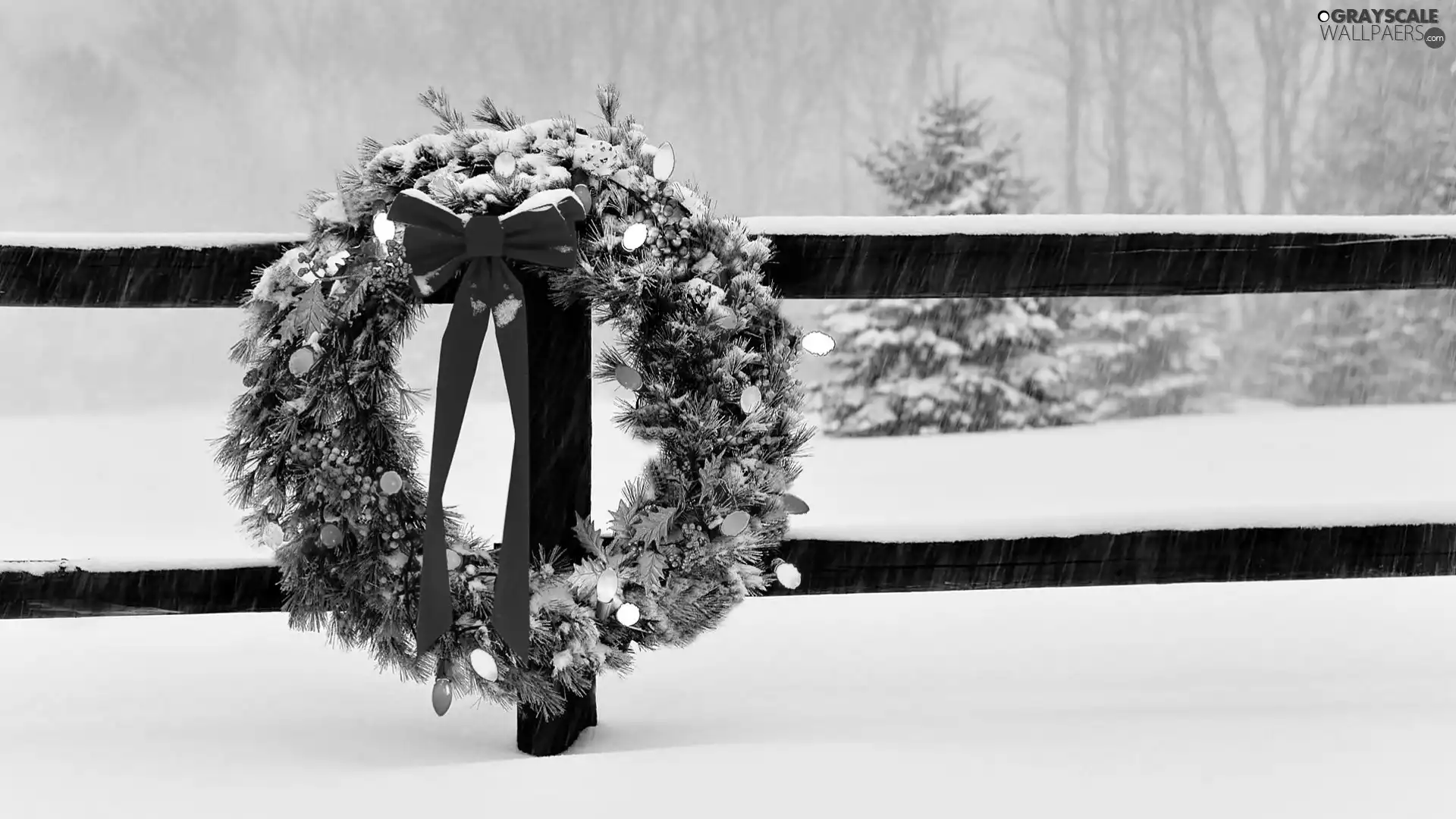 winter, decoration, wreath, Fance