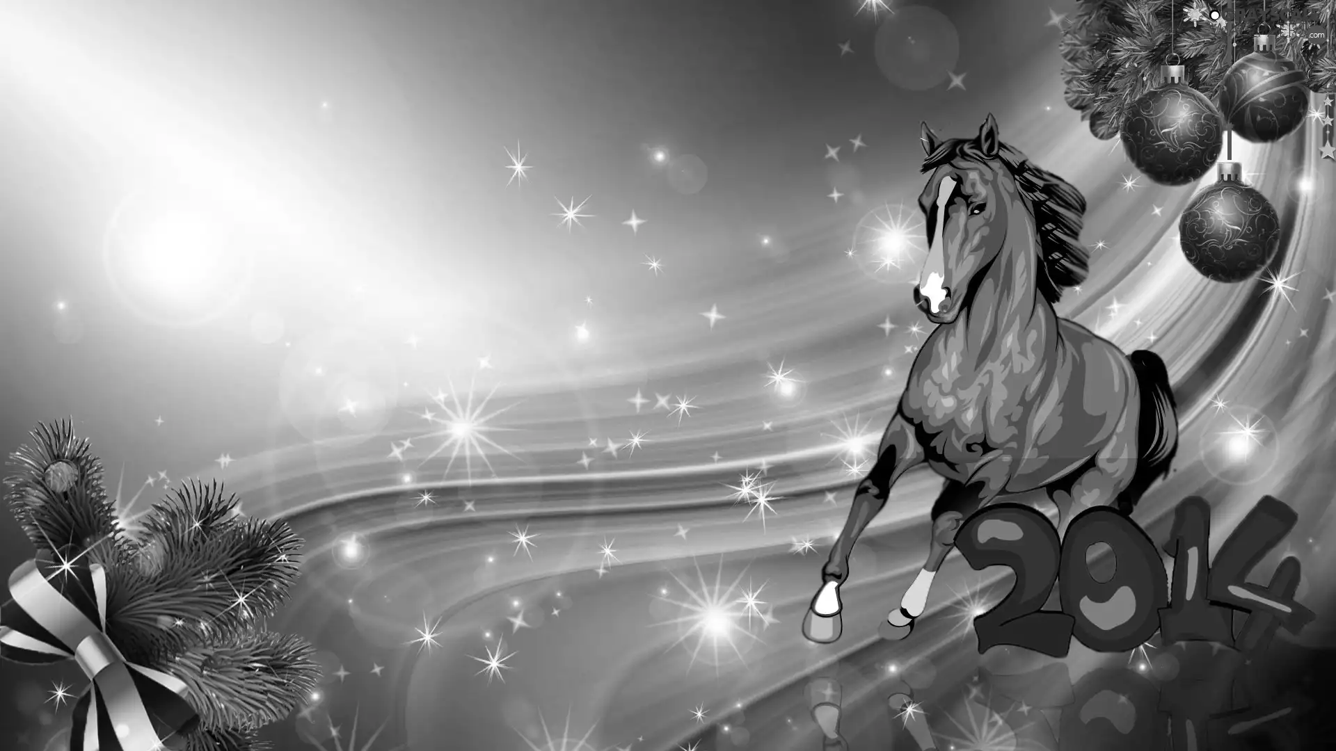 Horse, New, year, graphics