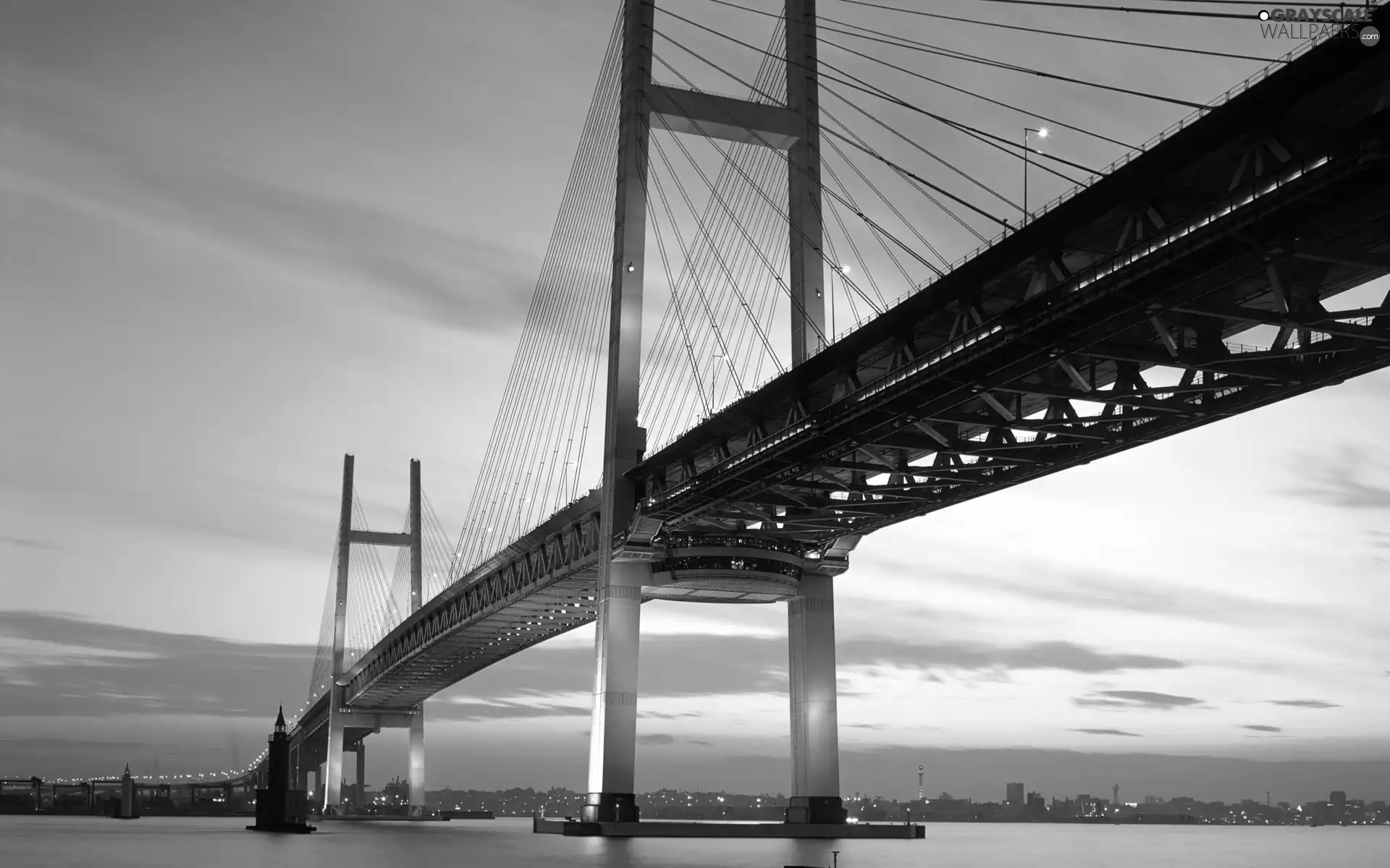 Japan, bridge, Yokohama Bay