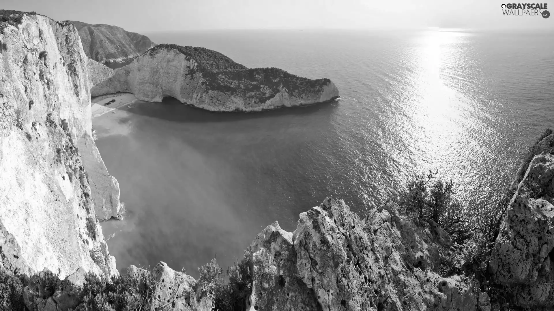 rocks, sea, Zakynthos, Greece, Beaches, Gulf